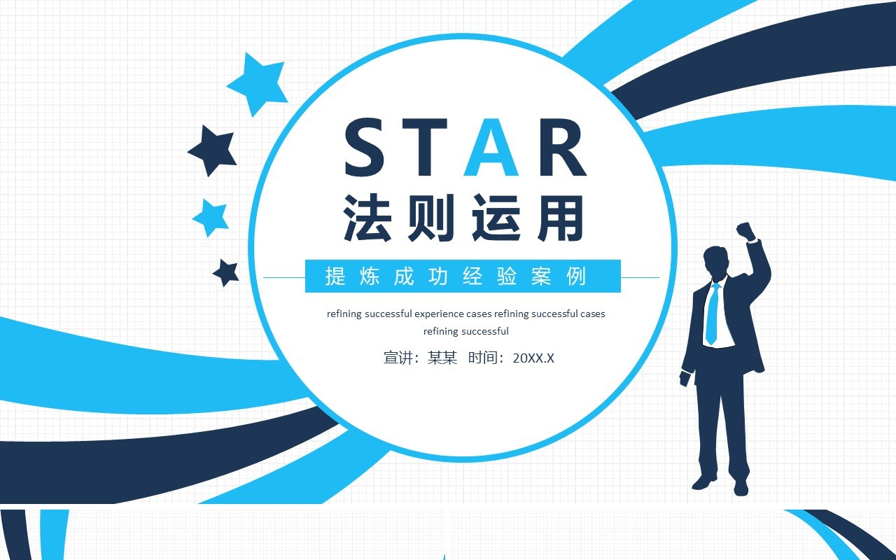 提炼成功经验案例STAR法则运用动态PPT模板