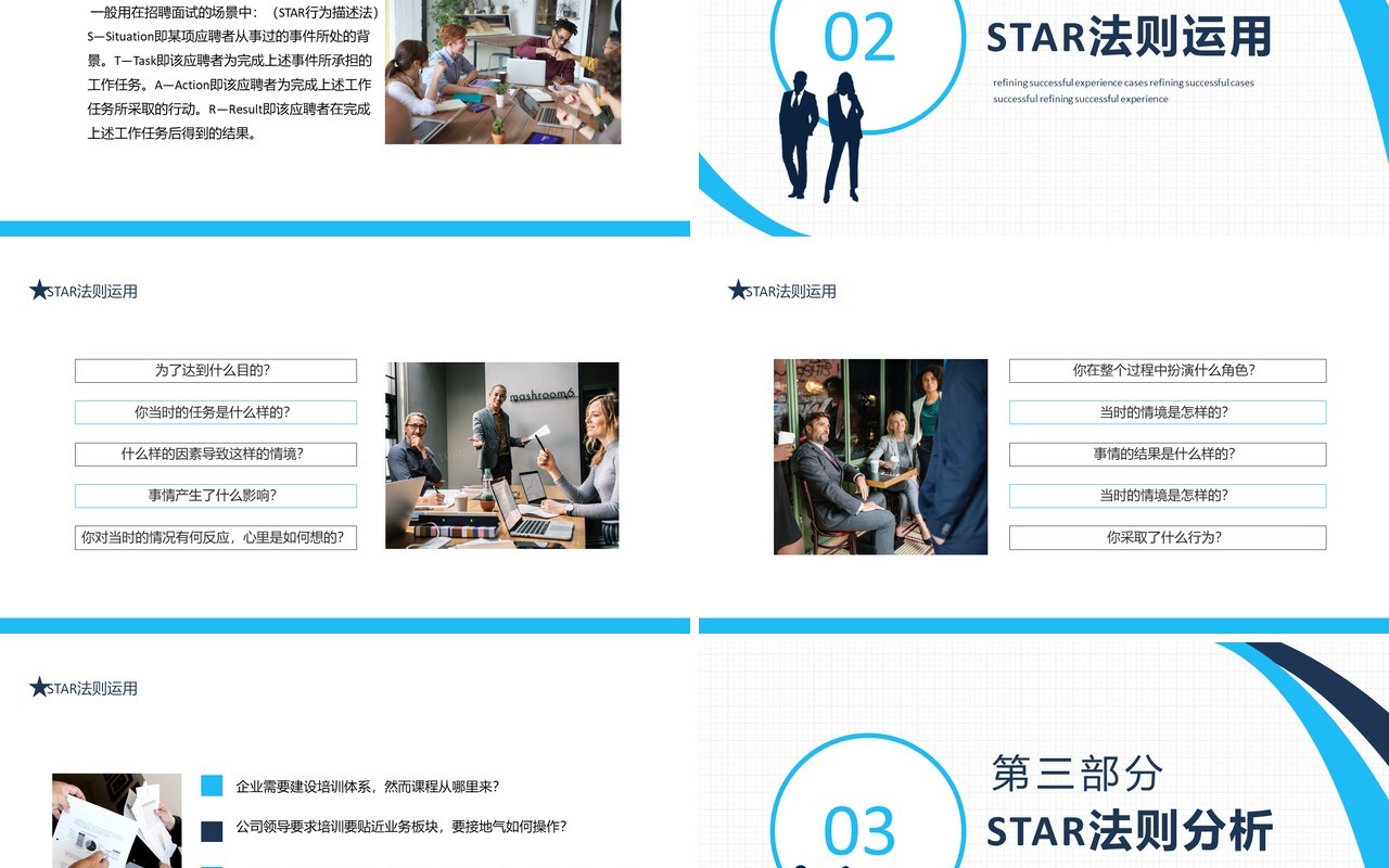提炼成功经验案例STAR法则运用动态PPT模板