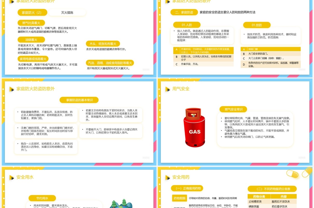 蓝色卡通风家政服务培训PPT模板