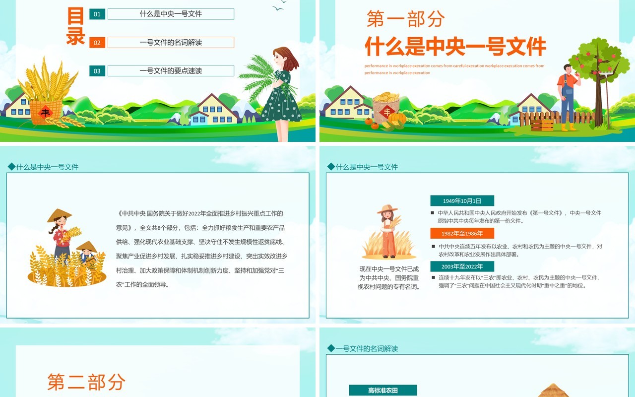 中共中央国务院关于做好2022年全面推进乡村振兴重点工作的意见动态PPT模板