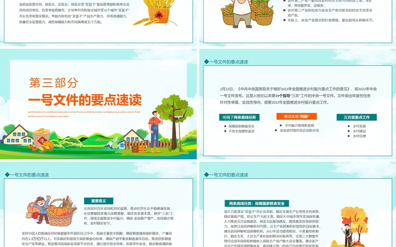中共中央国务院关于做好2022年全面推进乡村振兴重点工作的意见动态PPT模板