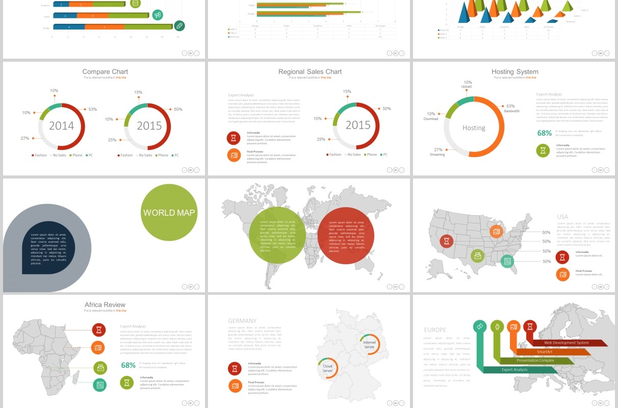 多功能超实用商务可视化图表PPT可插图排版模板素材Dealova - Creative Powerpoint