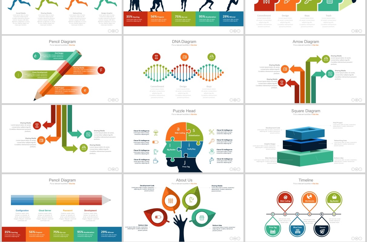 多功能超实用商务可视化图表PPT可插图排版模板素材Dealova - Creative Powerpoint