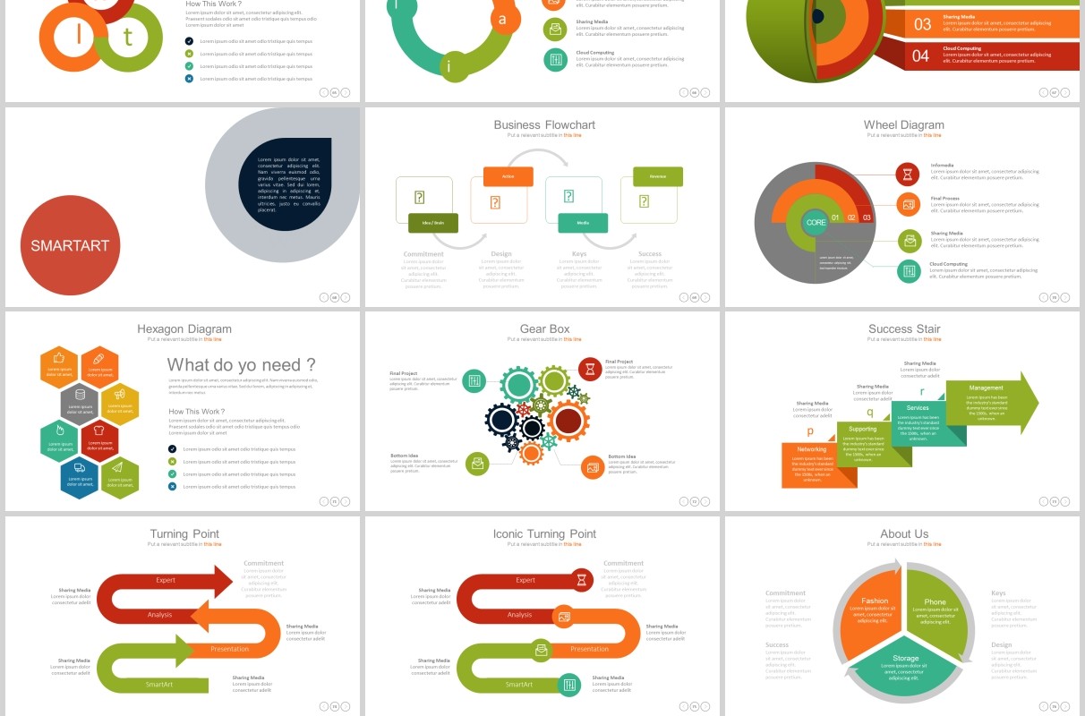 多功能超实用商务可视化图表PPT可插图排版模板素材Dealova - Creative Powerpoint
