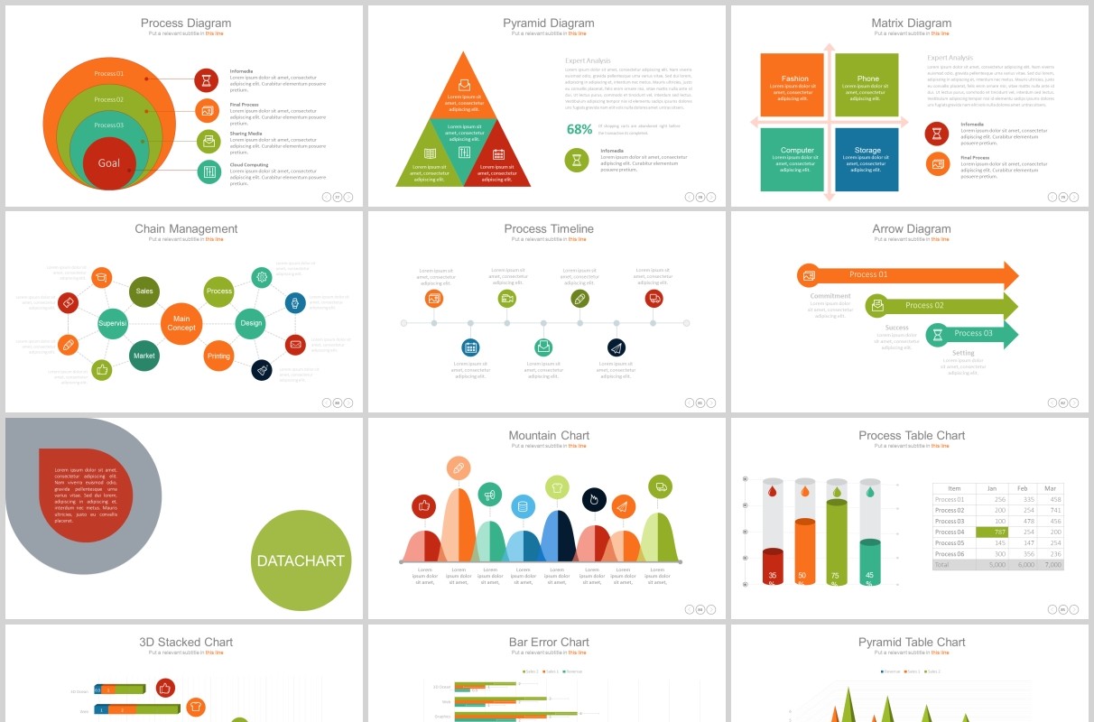 多功能超实用商务可视化图表PPT可插图排版模板素材Dealova - Creative Powerpoint