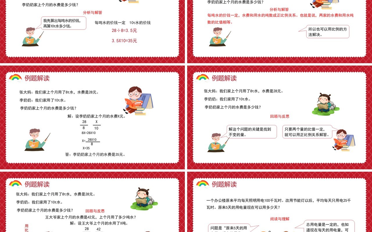 部编版六年级数学下册用比例解决问题课件PPT模板