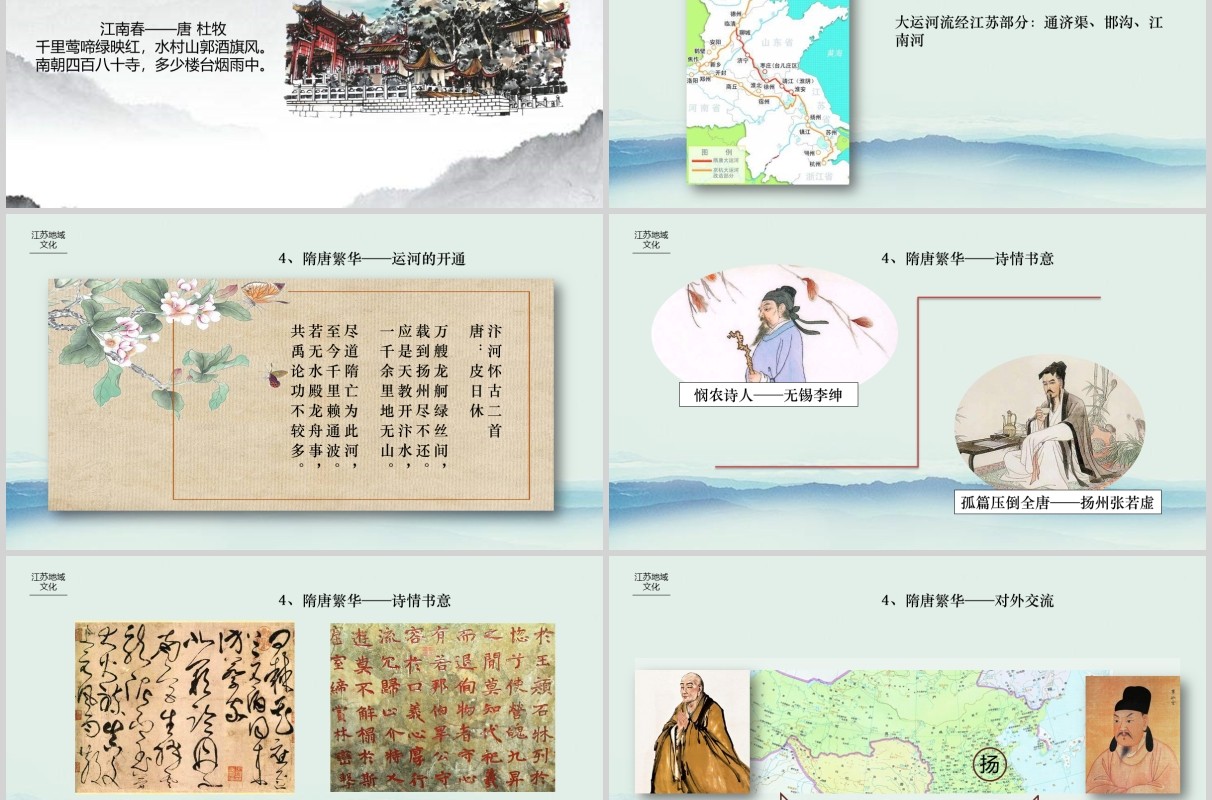 江苏地域文化宣传介绍PPT模板
