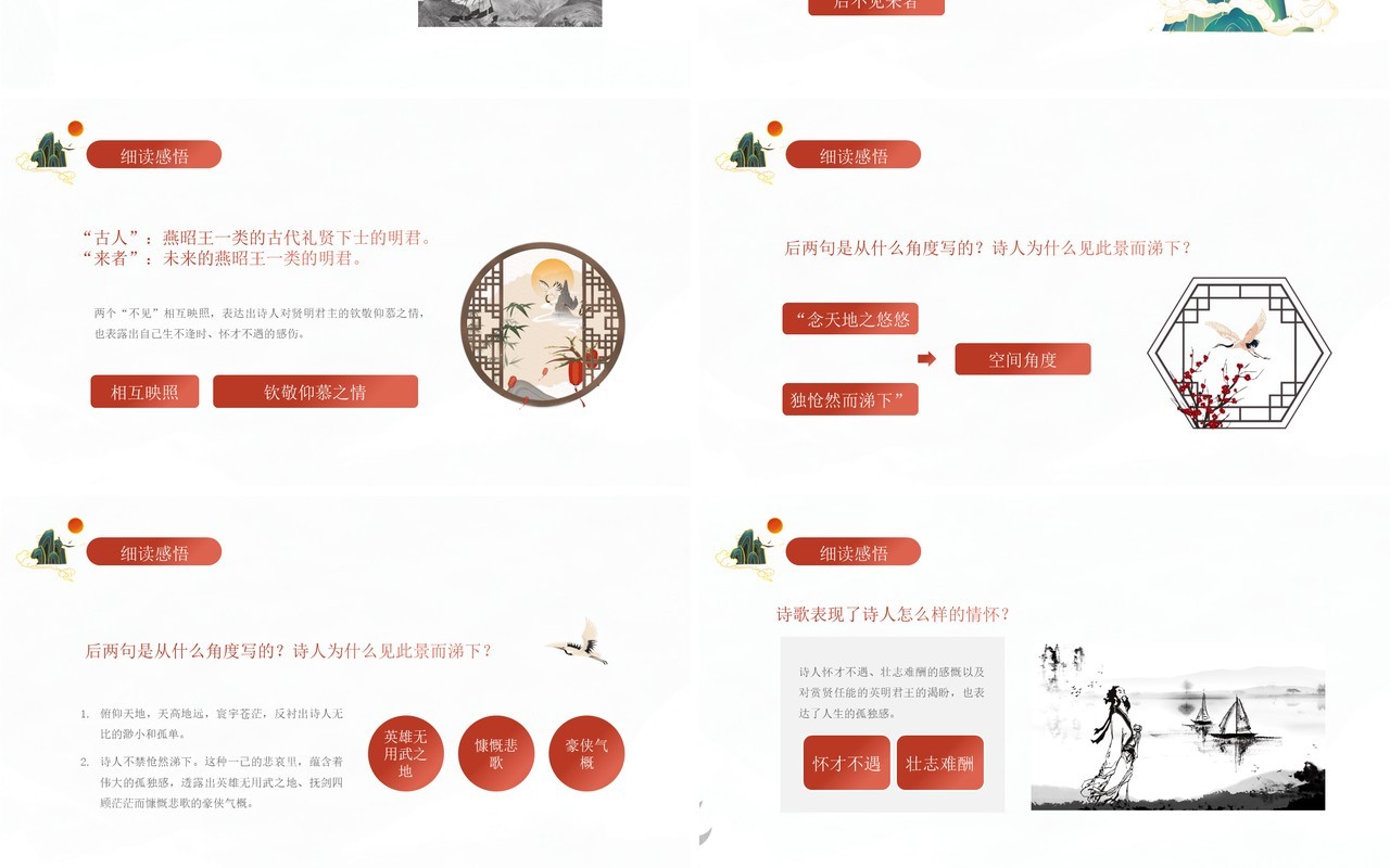 部编版七年级语文下册登幽州台歌课件PPT模板