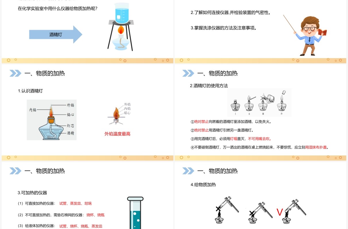 部编版九年级化学上册走进化学实验室课件PPT模板
