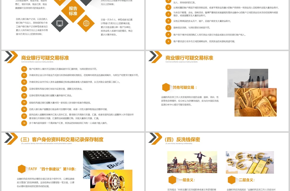 金色反洗钱基础知识培训ppt模板设计