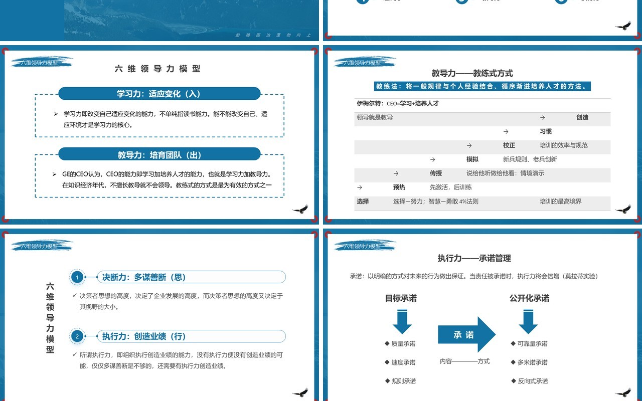 蓝色商务风领导力开发企业培训PPT模板