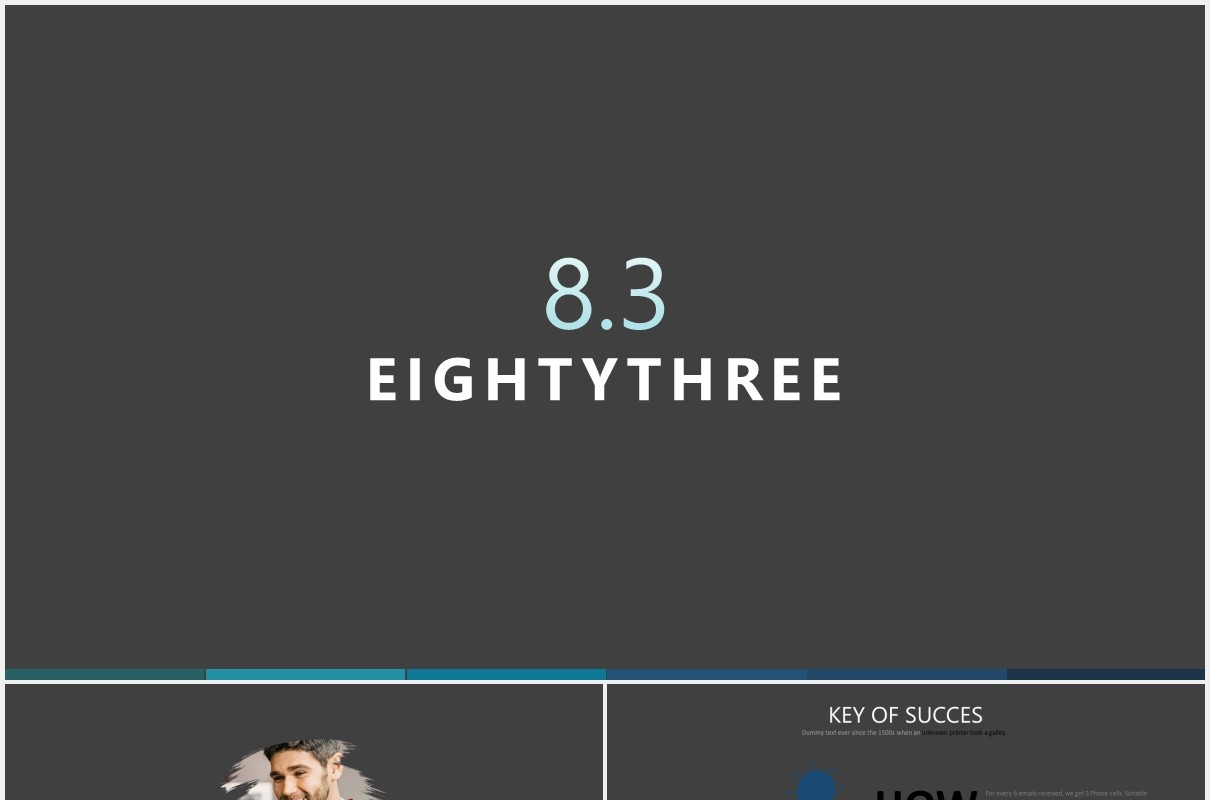 商务工作汇报数据图表PPT模板素材eighty 3 powerpoint template