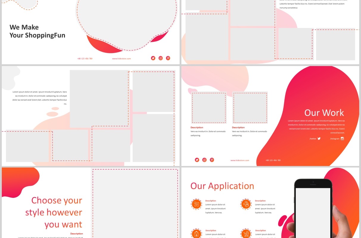 粉色创意趣味儿童教育行业PPT图片排版设计模板Kide - Playful Powerpoint Template