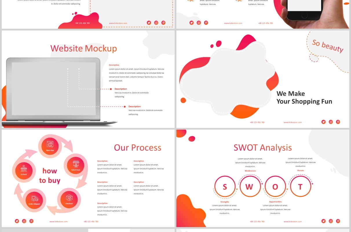 粉色创意趣味儿童教育行业PPT图片排版设计模板Kide - Playful Powerpoint Template