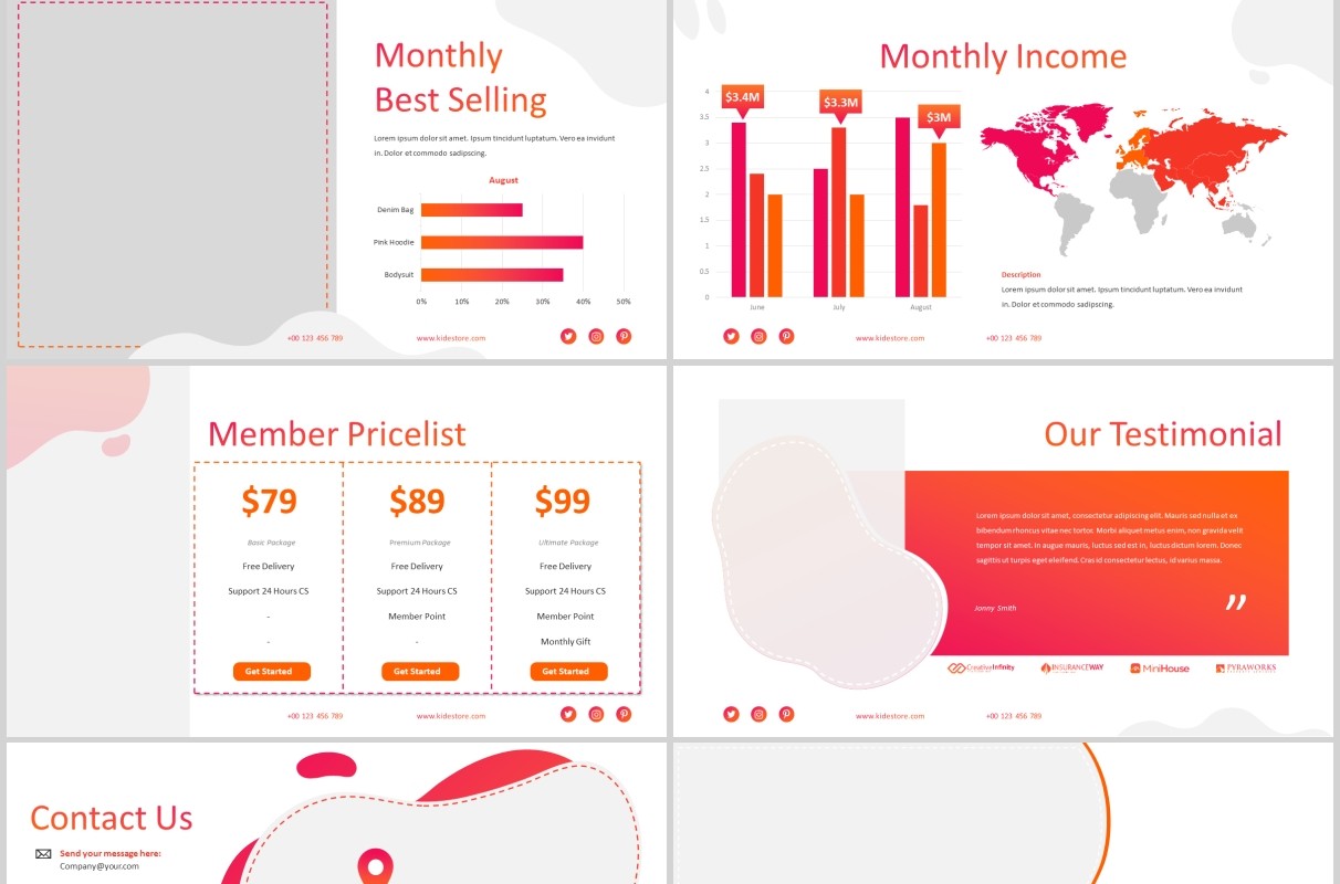 粉色创意趣味儿童教育行业PPT图片排版设计模板Kide - Playful Powerpoint Template
