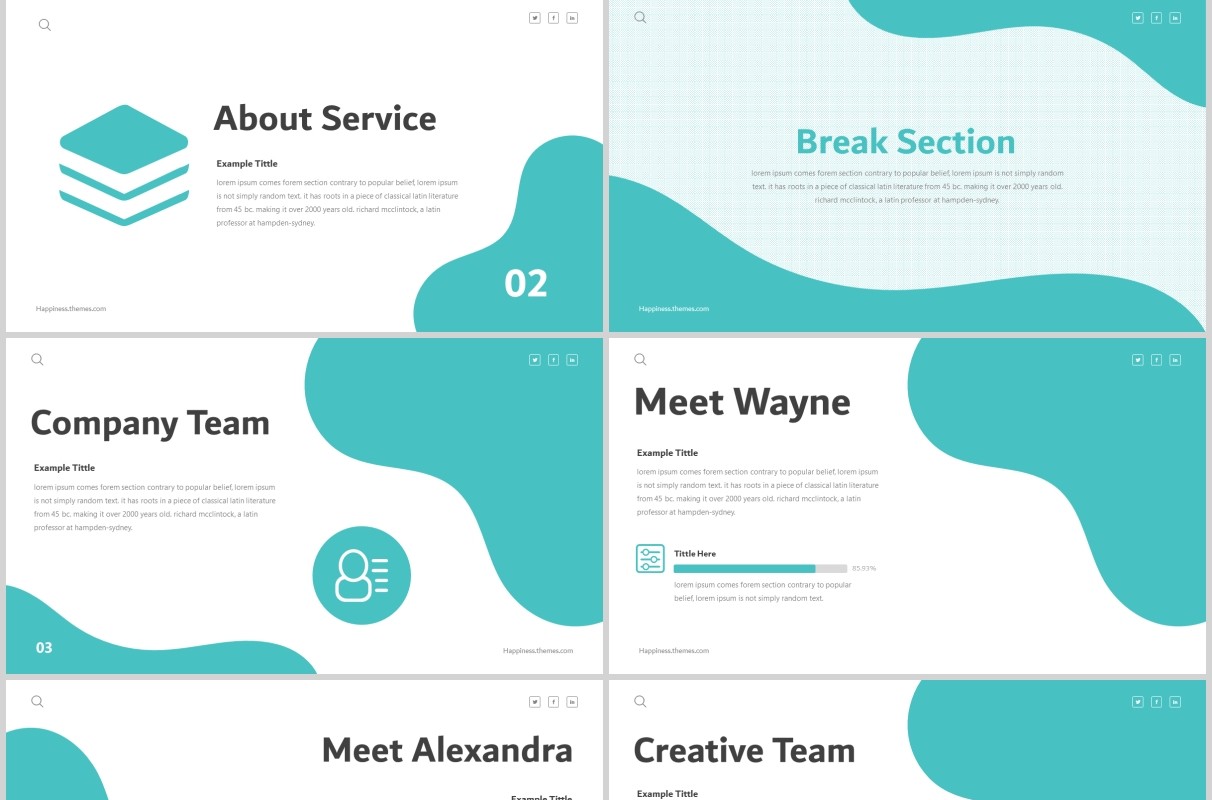 公司简介产品项目介绍PPT模板版式设计Happiness - Powerpoint Template
