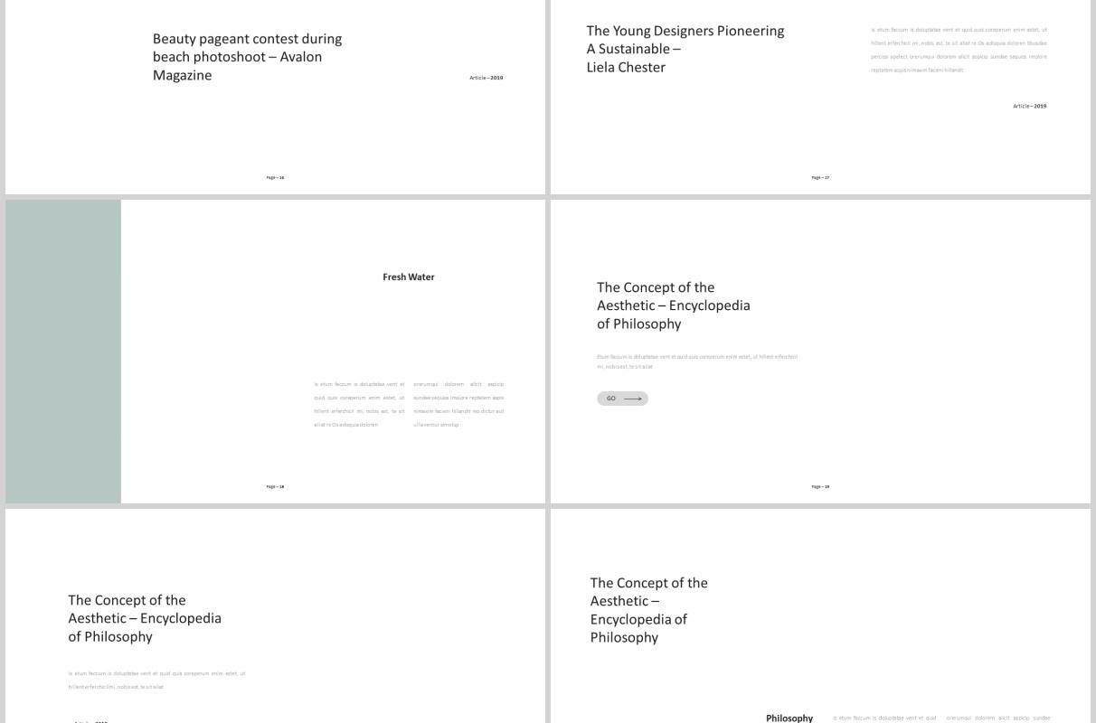 欧美简约PPT图片排版模板Multiva Powerpoint