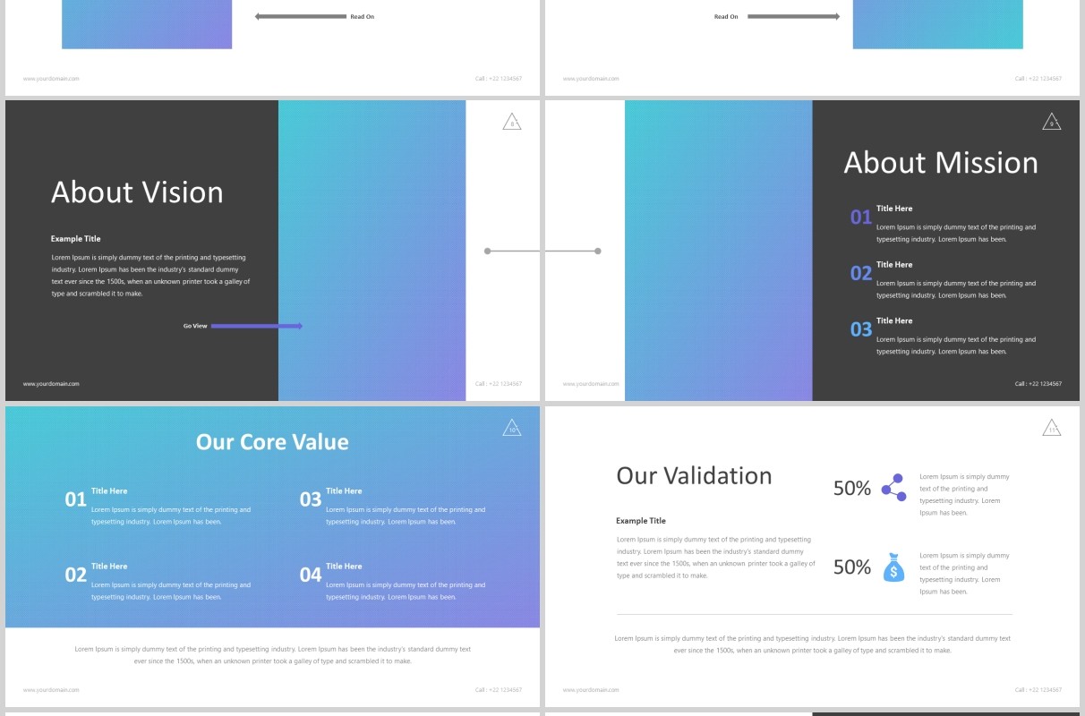 简洁简约公司简介产品项目计划书PPT模板版式设计Alto - Powerpoint Template