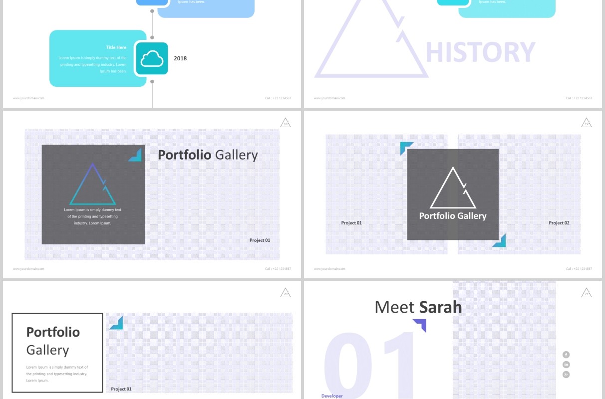 简洁简约公司简介产品项目计划书PPT模板版式设计Alto - Powerpoint Template
