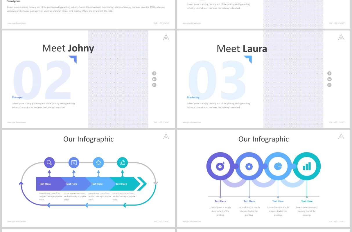 简洁简约公司简介产品项目计划书PPT模板版式设计Alto - Powerpoint Template