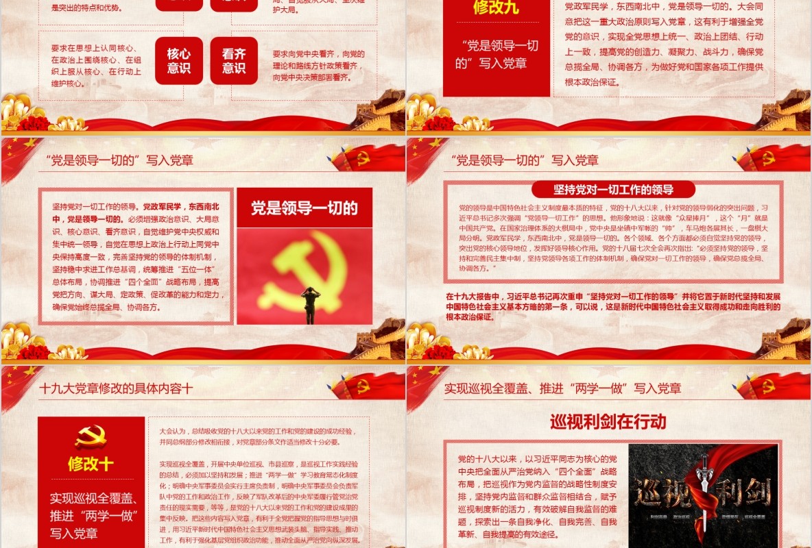 学习新微党章党课PPT模板35