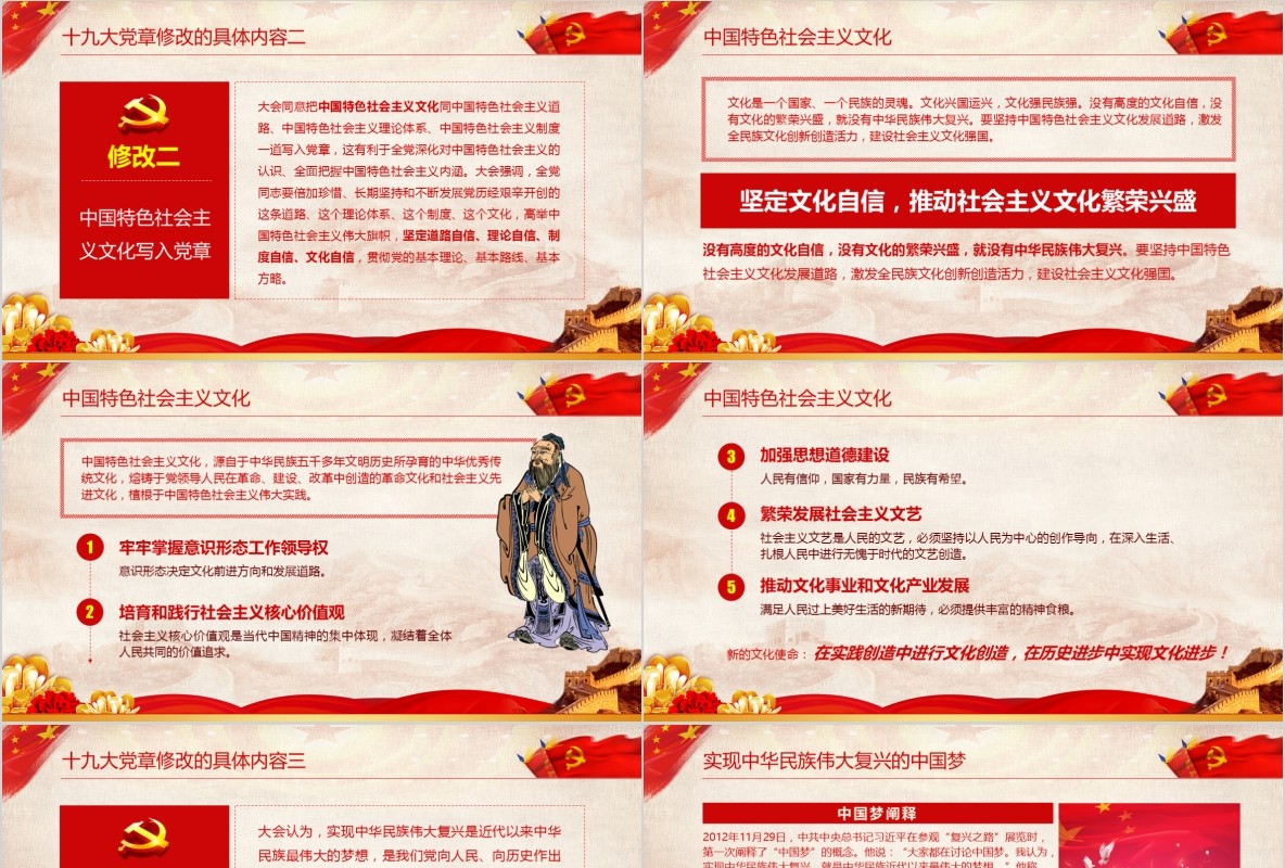学习新微党章党课PPT模板35
