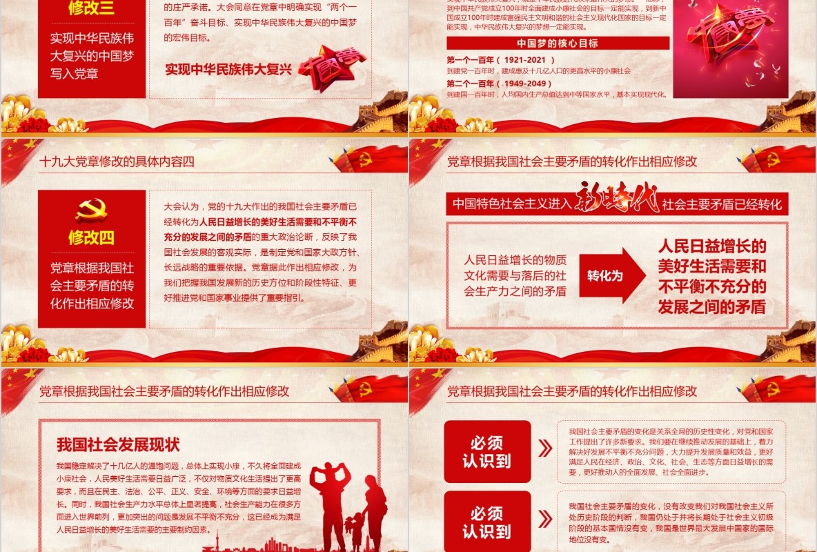 学习新微党章党课PPT模板35