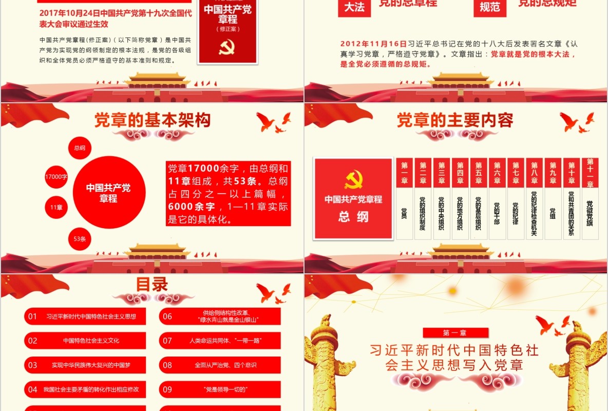 学习新微党章党课PPT模板29