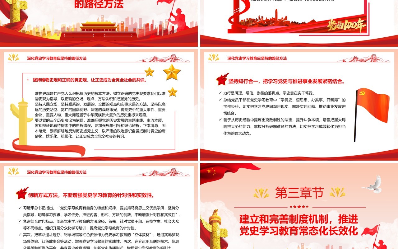 推进党史学习教育常态化长效化PPT模板