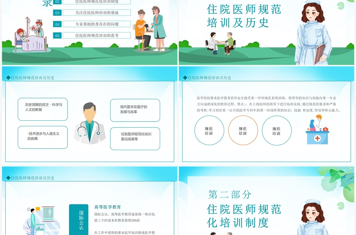 住院医师规范化培训基地检查动态PPT模板