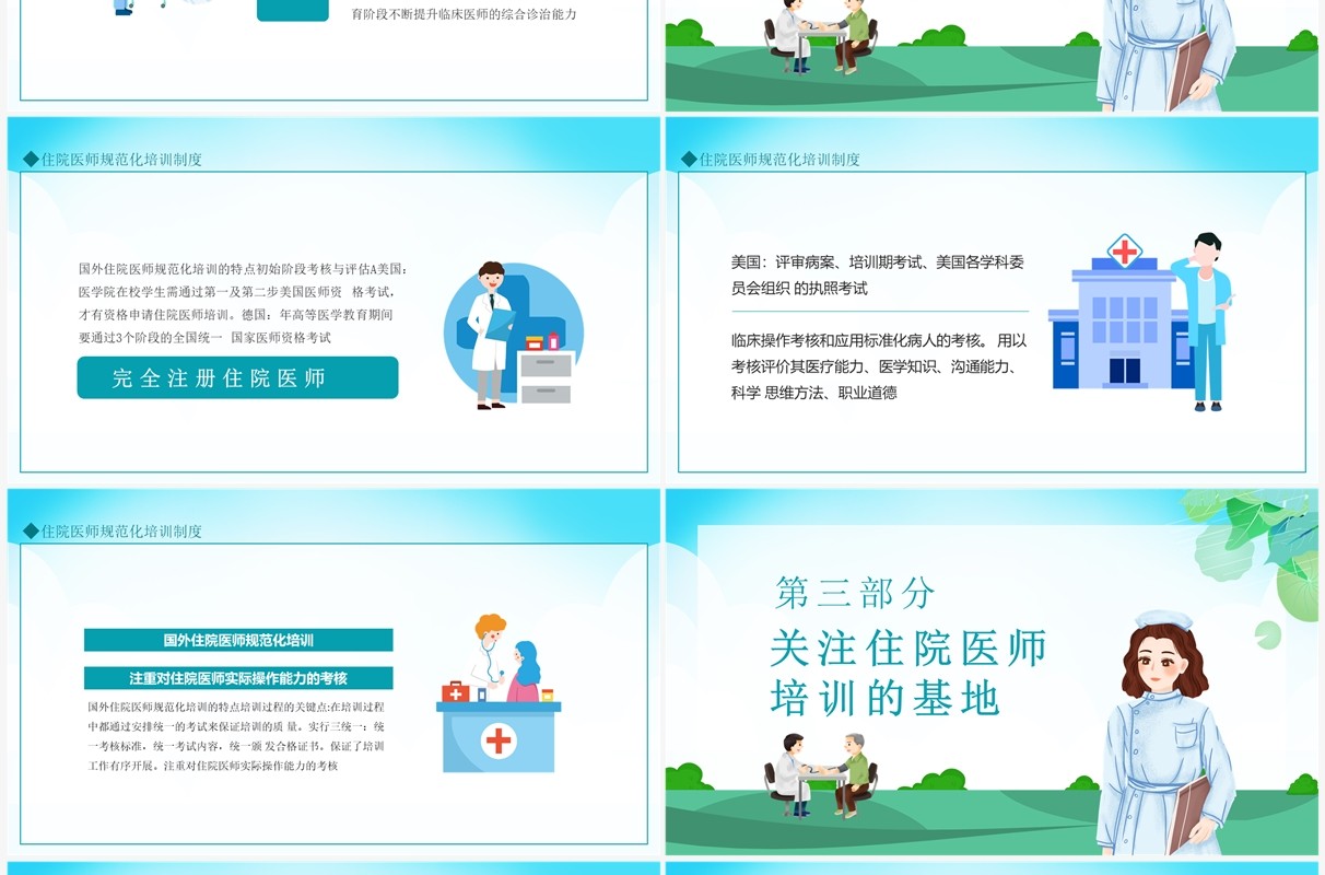 住院医师规范化培训基地检查动态PPT模板