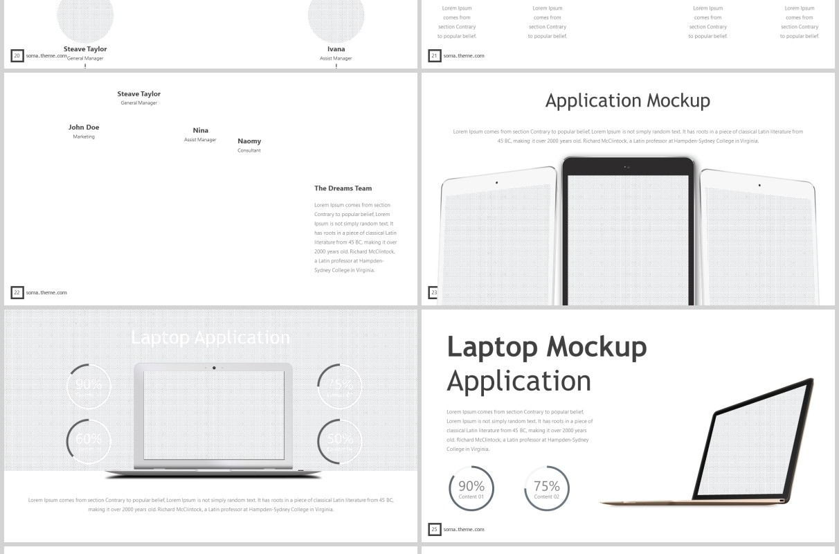 商务项目产品宣传介绍PPT版式模板Soma - Powerpoint Template