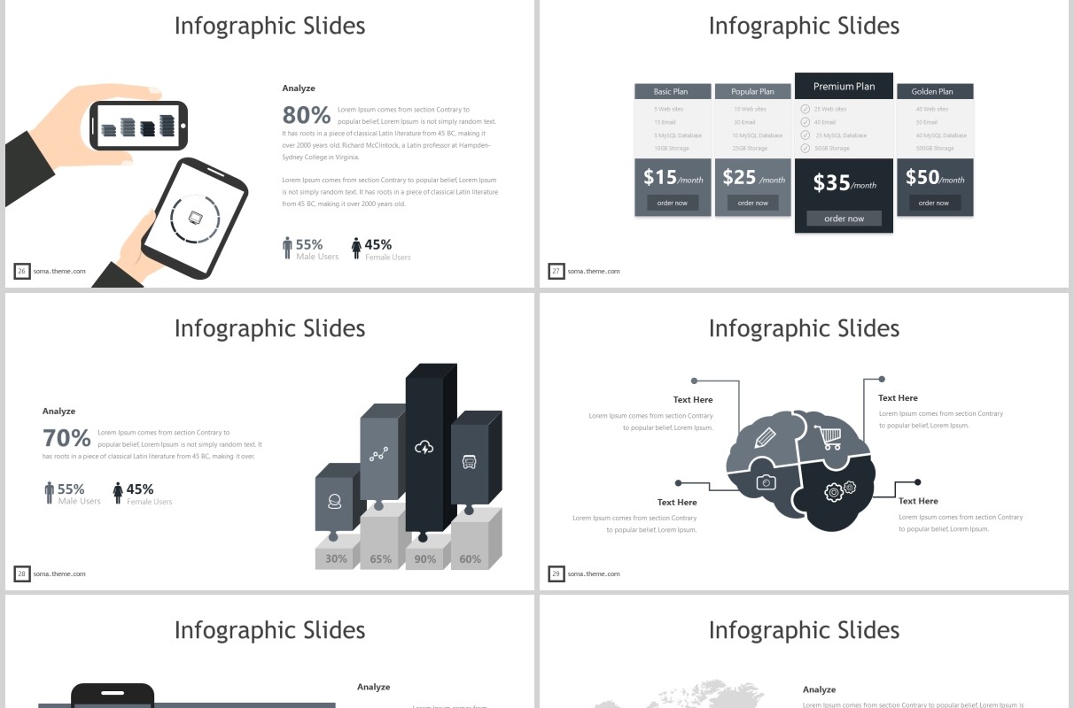 商务项目产品宣传介绍PPT版式模板Soma - Powerpoint Template