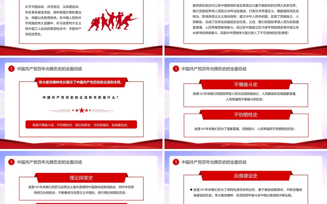 重温建党精神喜迎党的二十大PPT模板