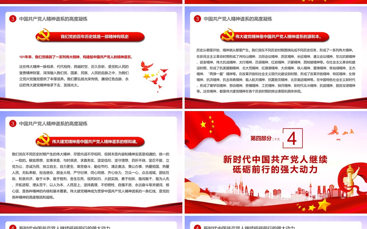 重温建党精神喜迎党的二十大PPT模板