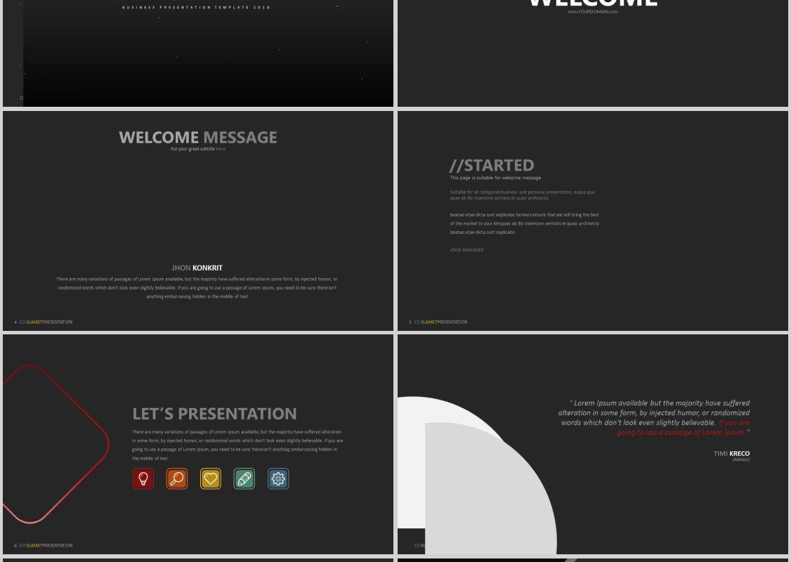 黑色电子数据交换商务通用PPT信息图表模板Edi - Powerpoint Template
