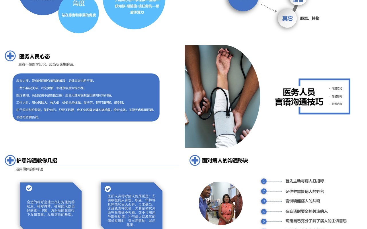 简约简洁医患沟通技巧课件PPT模板