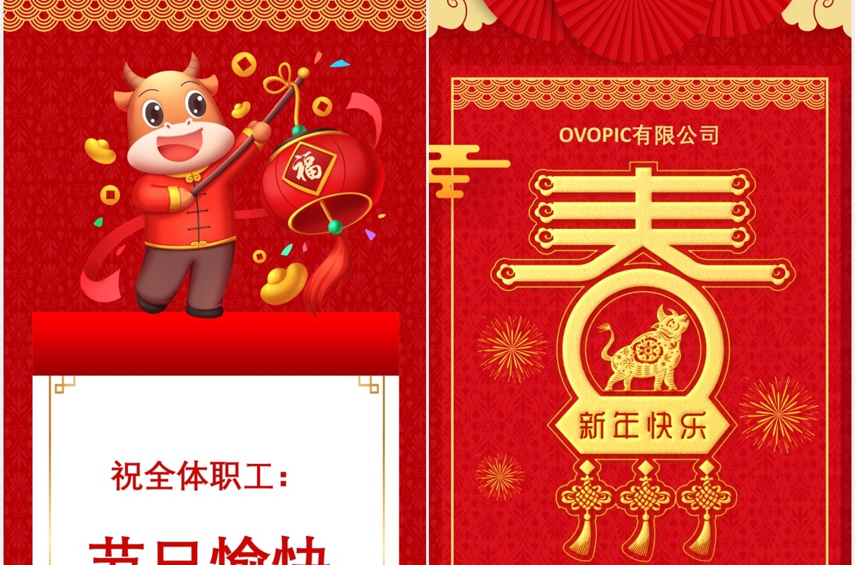 2021公司牛年春节假期放假通知竖版PPT模板