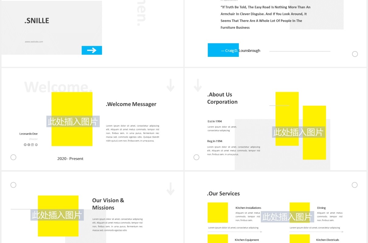 厨房展示宣传PPT图片版式设计模板The Kitchen Powerpoint Template