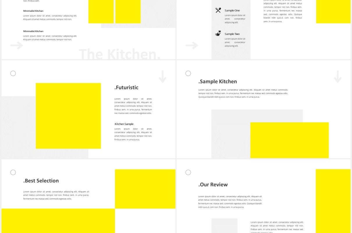 厨房展示宣传PPT图片版式设计模板The Kitchen Powerpoint Template