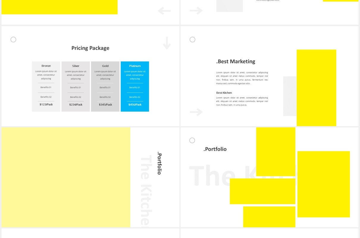 厨房展示宣传PPT图片版式设计模板The Kitchen Powerpoint Template