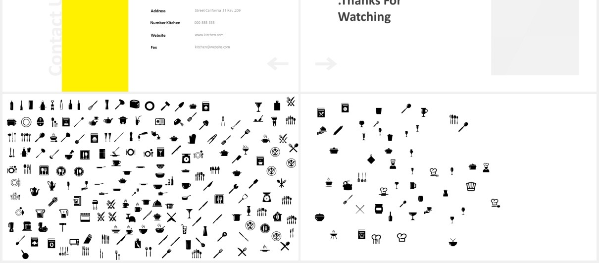 厨房展示宣传PPT图片版式设计模板The Kitchen Powerpoint Template