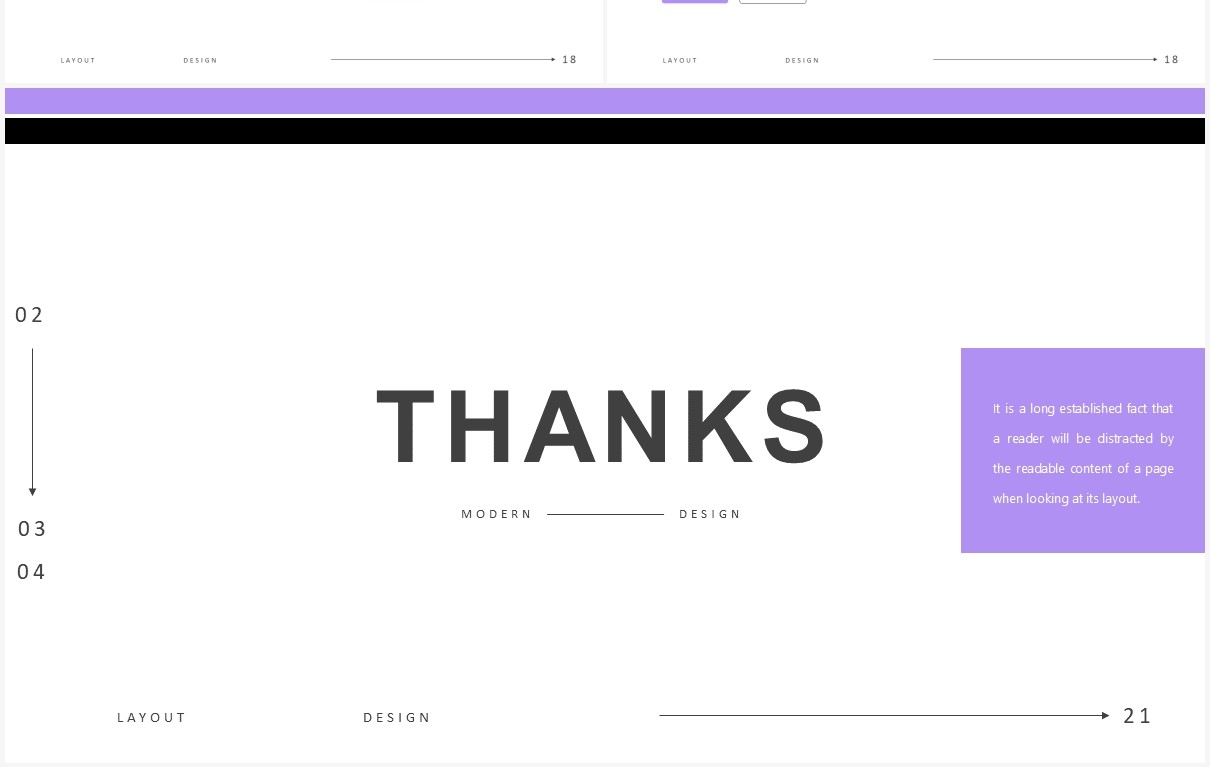 紫色简约欧美工作报告PPT模板Danish - Powerpoint template