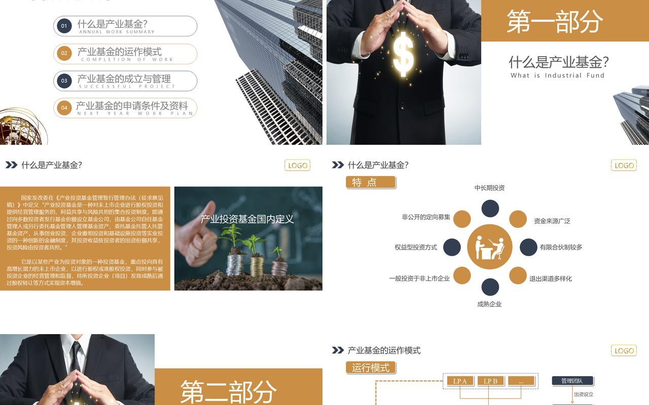 助力企业发展产业基金知识介绍PPT模板课件