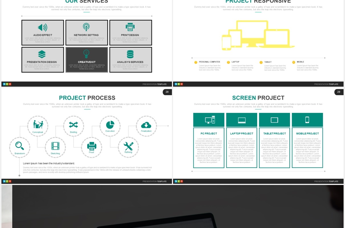 高端商业计划工作报告可视化图表PPT模板neo powerpoint