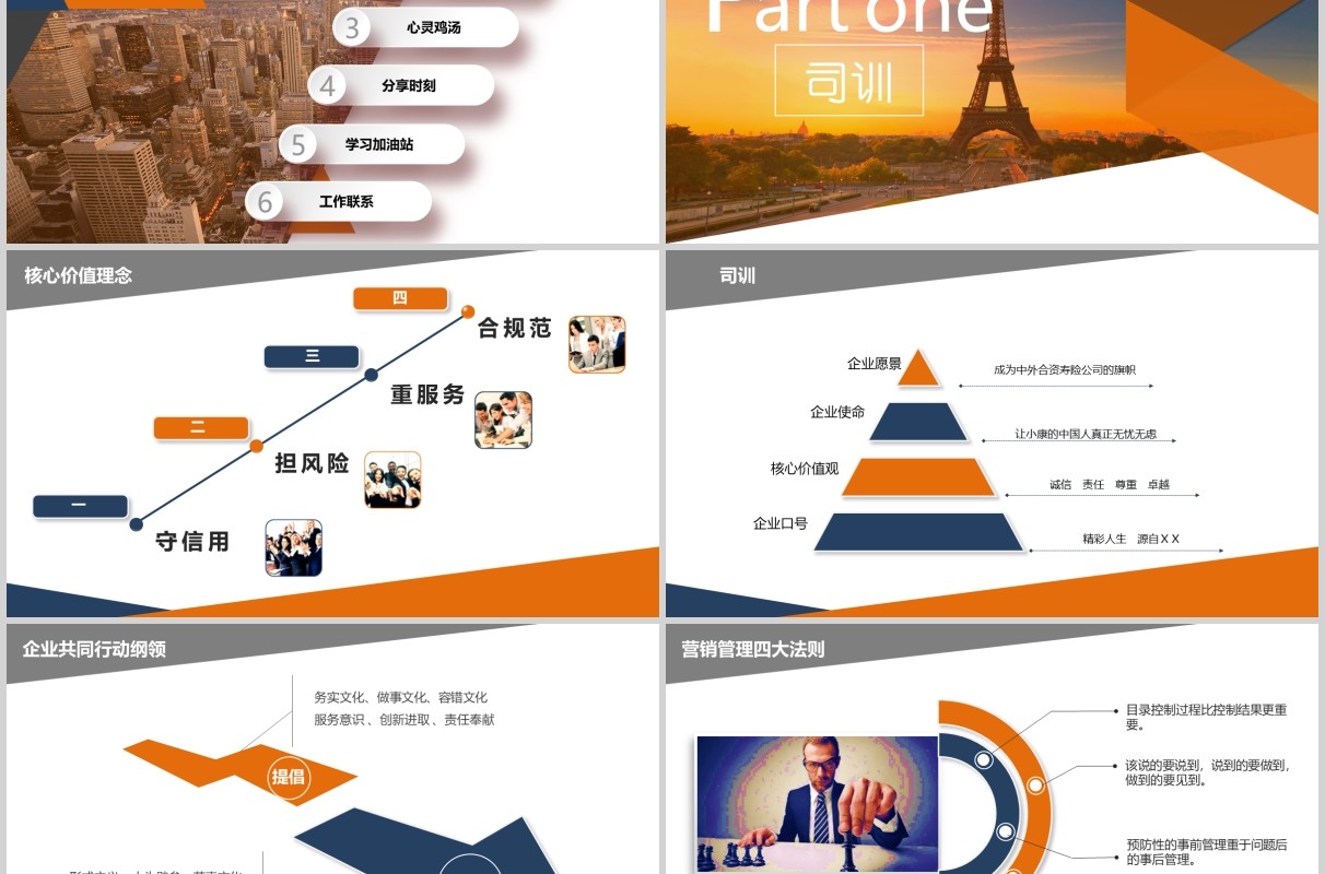 金融公司早会晨会PPT模板