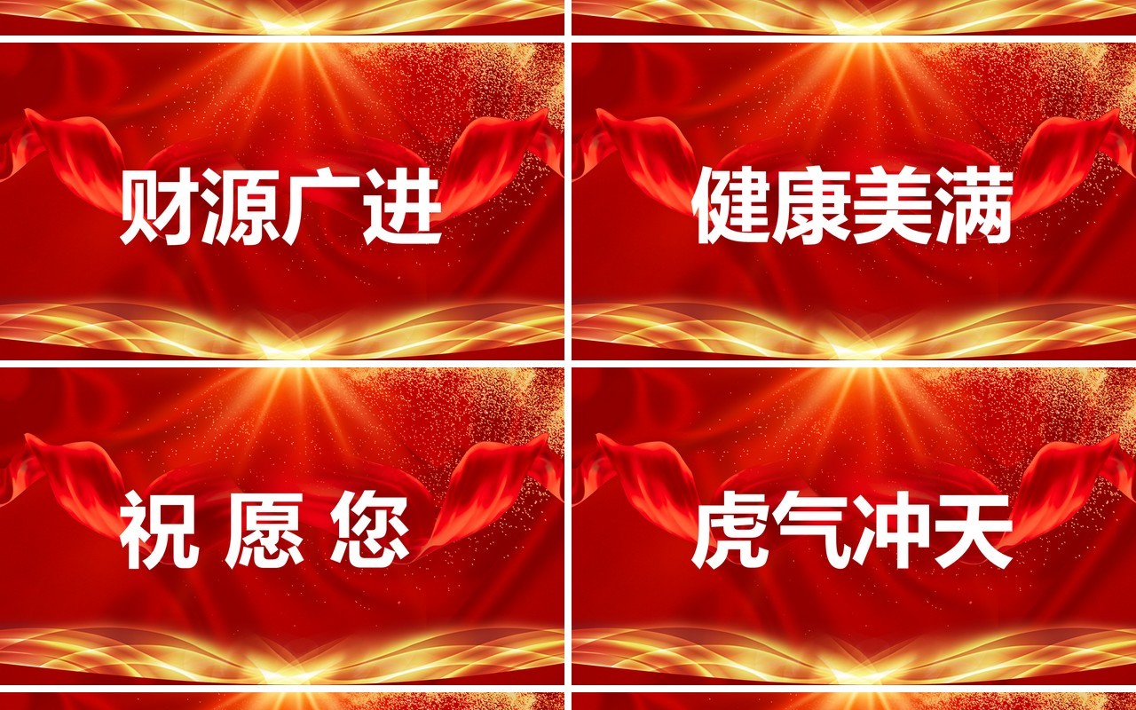 红色2022虎年年会快闪PPT模板