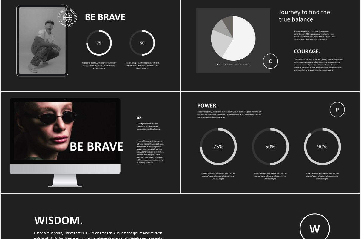 黑色时尚创意机构摄影作品集展示PPT模板apsha creative agency powerpoint template