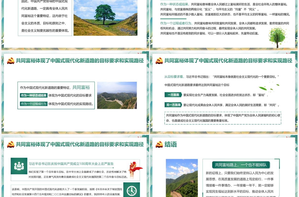 绿色新时代共同富裕的丰富内涵课件PPT模板