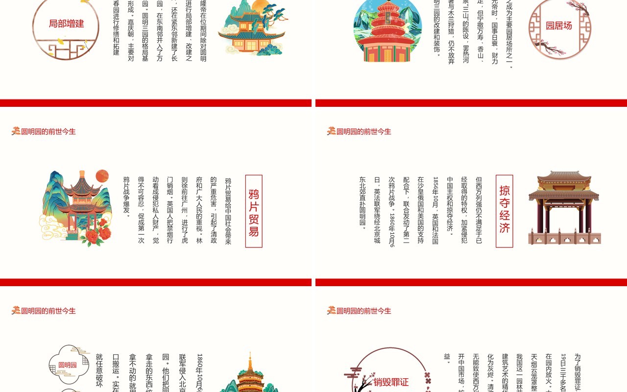 圆明园的前世今生言语无法形容的建筑恍若月宫的建筑是圆明园动态PPT模板
